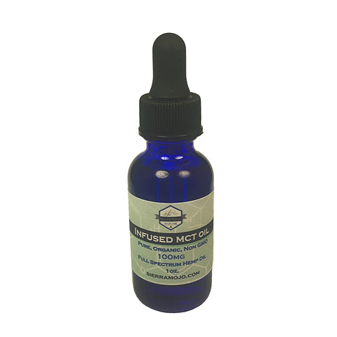 CBD infused MCT Oil 100mg. Cannabinoid Rich no THC