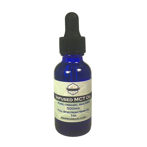 CBD infused MCT Oil 500mg. Cannabinoid Rich no THC